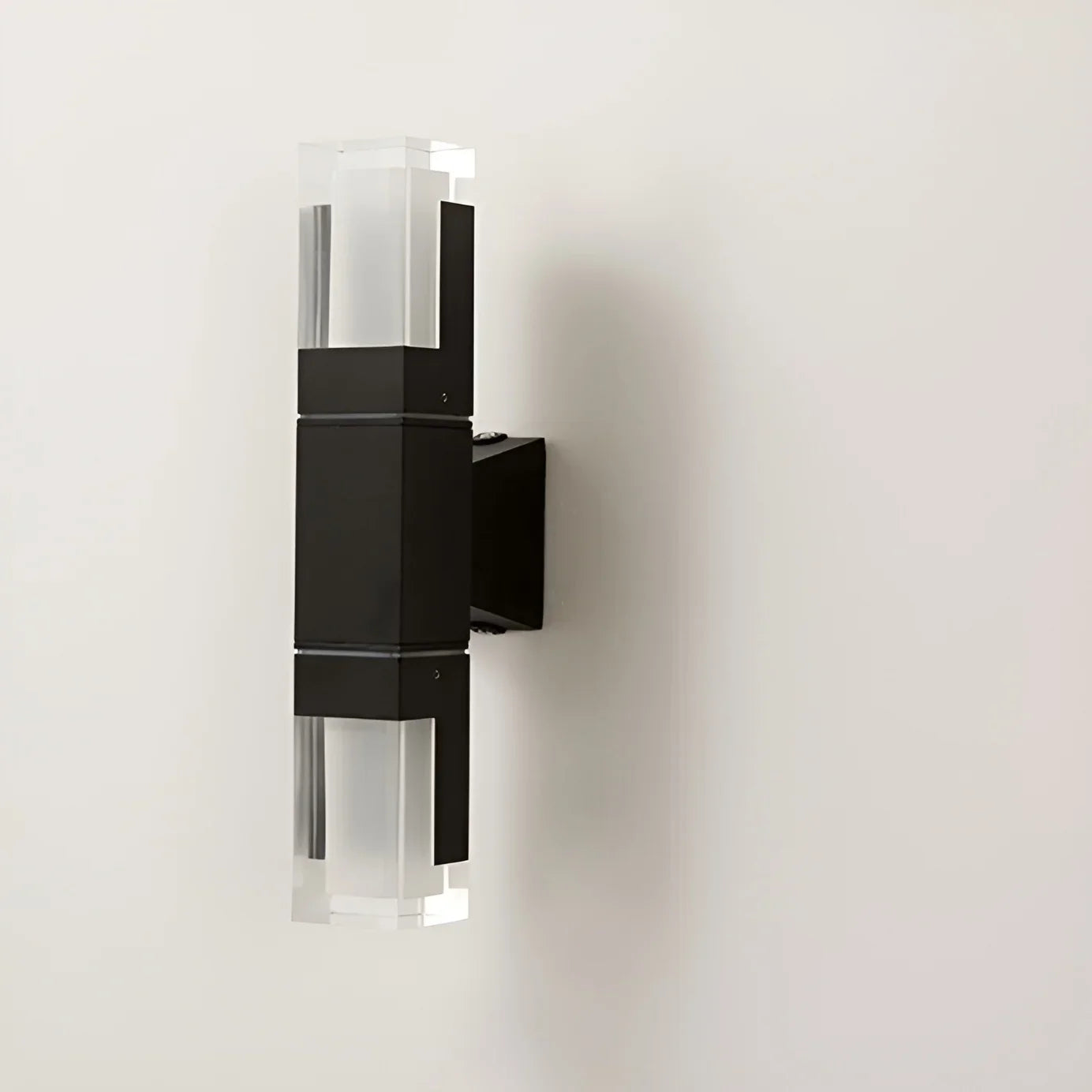 Lámpara de pared LED impermeable para exteriores, moderna, de color negro, para villas y porches