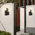 Lámpara de pared LED impermeable para exteriores, moderna, de color negro, para villas y porches