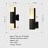 Lámpara de pared LED impermeable para exteriores, moderna, de color negro, para villas y porches