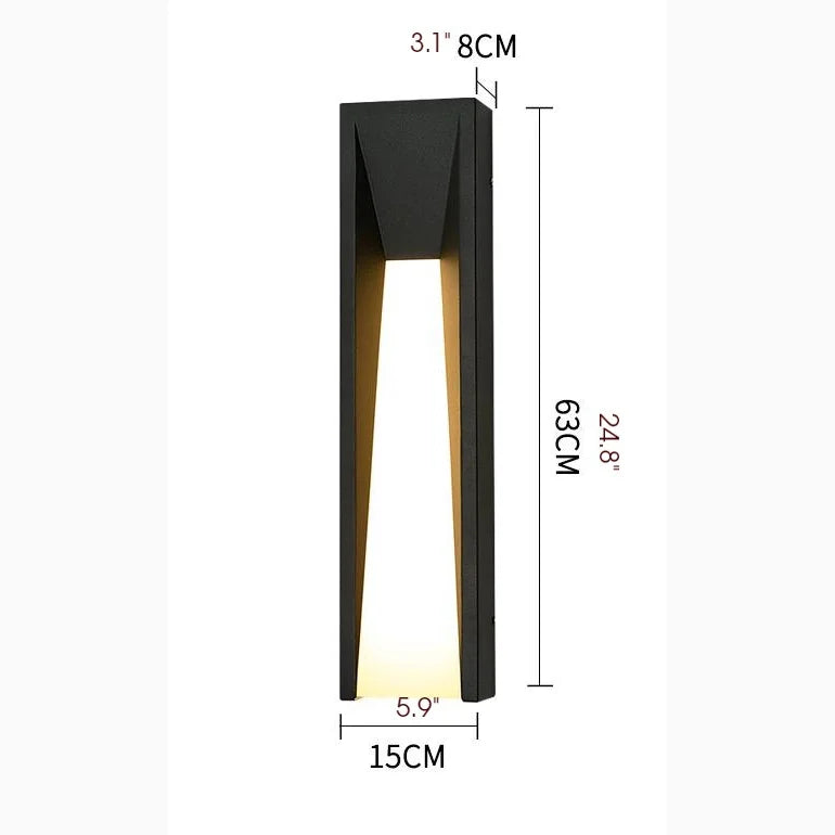Lámpara de pared LED impermeable para exteriores moderna para patio y balcón