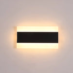 Lámpara de pared LED moderna para exteriores, resistente al agua, de color negro y brillante, para jardín y villa