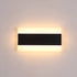Lámpara de pared LED moderna para exteriores, resistente al agua, de color negro y brillante, para jardín y villa