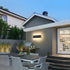 Lámpara de pared LED moderna para exteriores, resistente al agua, de color negro y brillante, para jardín y villa