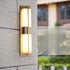 Aplique de pared LED moderno para exteriores, resistente al agua, de color negro y cobre, para porche de jardín