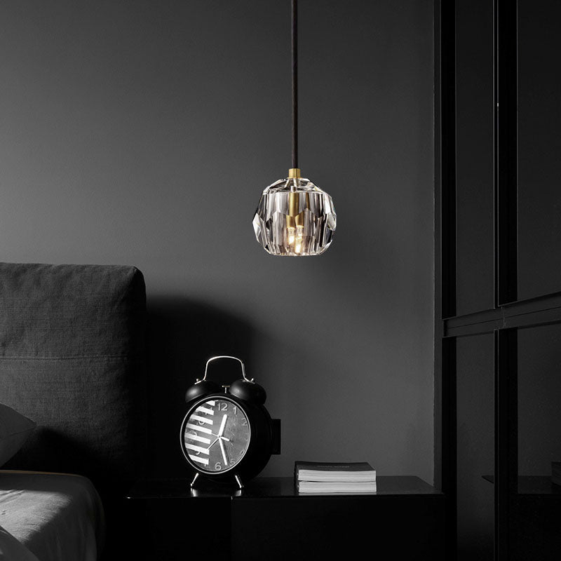 19 Lights - Boule De Cristal Round Clustre LED Cut Smoke Crystal Ceiling Chandelier