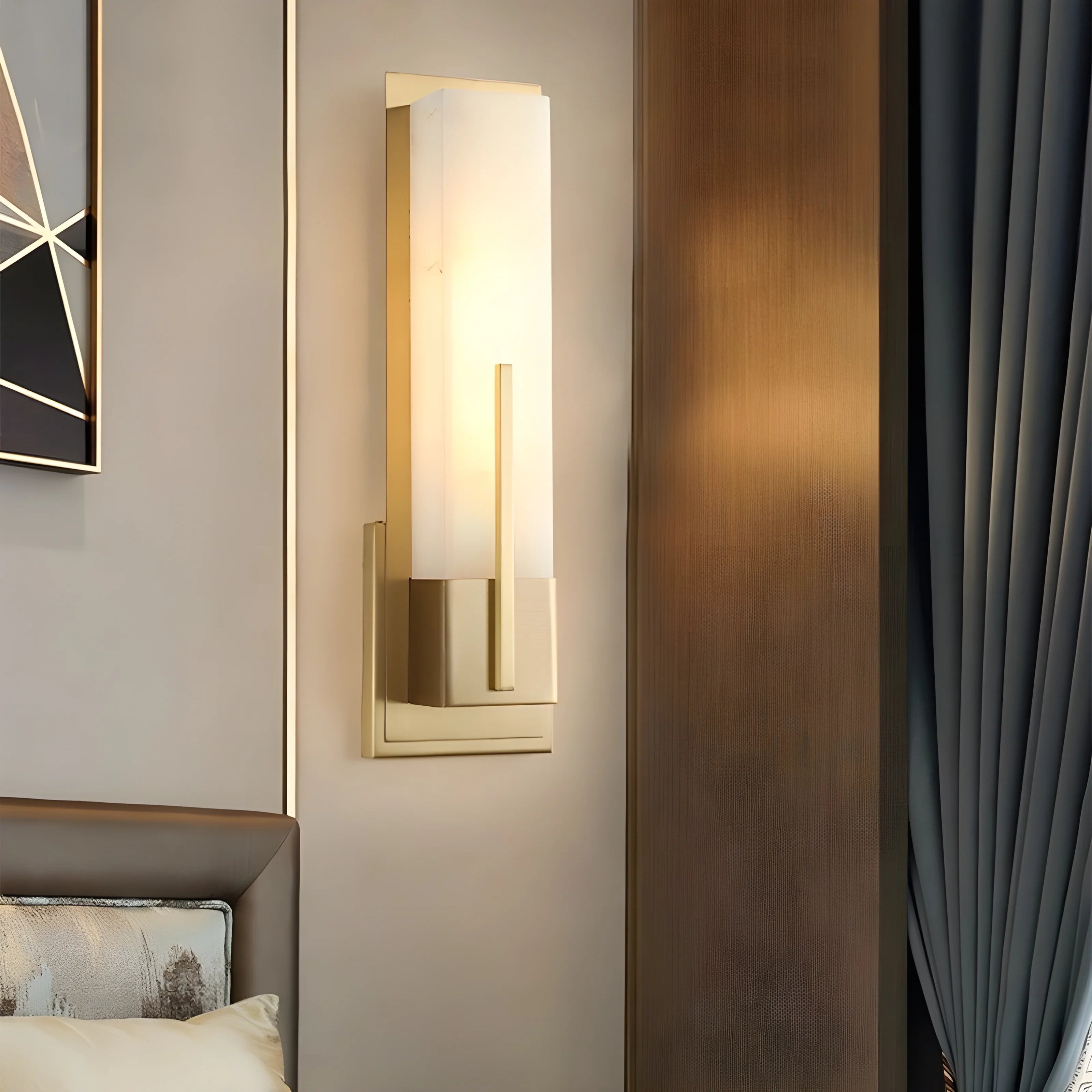 Lámpara de pared LED moderna de cobre negro/dorado para exteriores, resistente al agua, para jardín