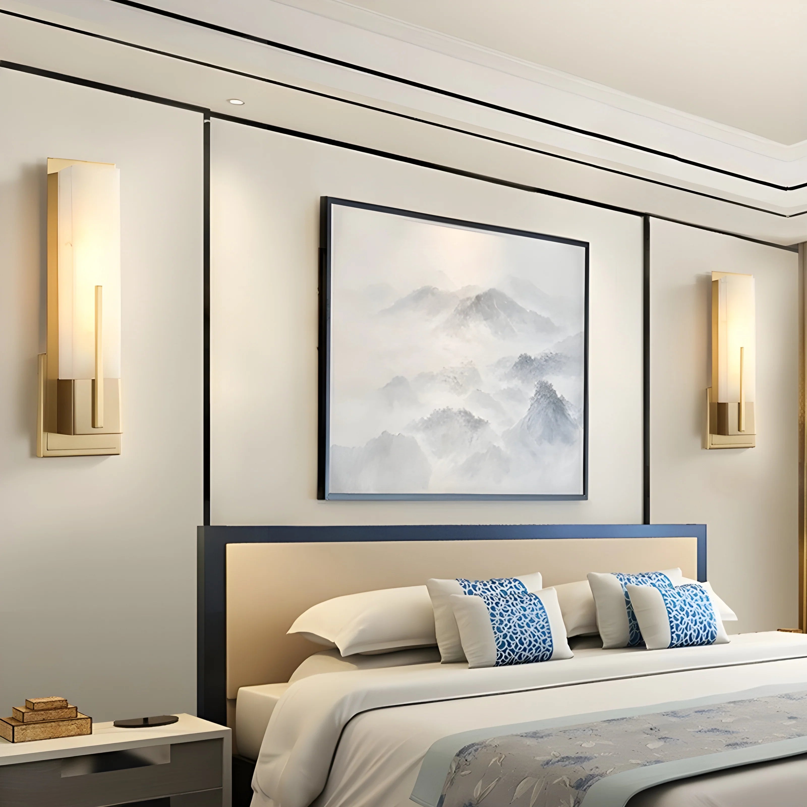Lámpara de pared LED moderna de cobre negro/dorado para exteriores, resistente al agua, para jardín