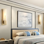 Lámpara de pared LED moderna de cobre negro/dorado para exteriores, resistente al agua, para jardín