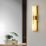 Lámpara de pared LED moderna de cobre negro/dorado para exteriores, resistente al agua, para jardín