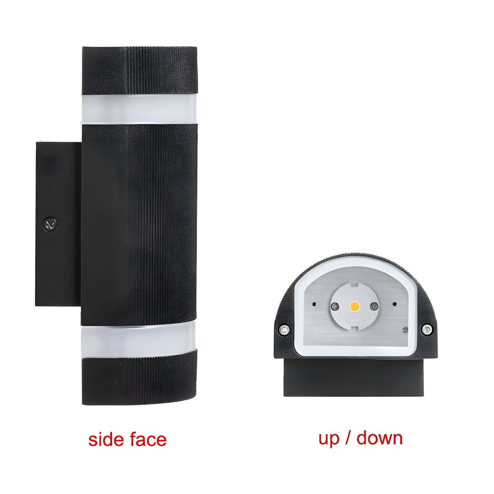 Aplique de pared LED de aluminio para exteriores, moderno, negro mate, resistente al agua, para porche