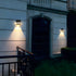 Aplique de pared LED de aluminio para exteriores, moderno, negro mate, resistente al agua, para porche