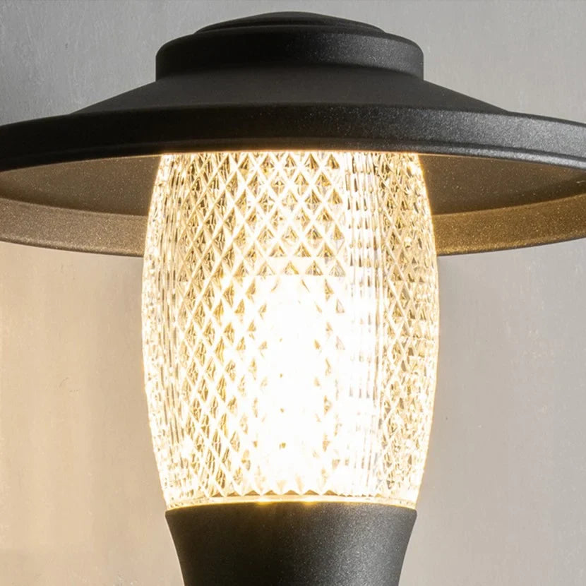 Lámpara de pared LED de aluminio para exteriores, moderna, negra, resistente al agua, para villas y jardines