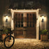 Lámpara de pared LED de aluminio para exteriores, moderna, negra, resistente al agua, para villas y jardines
