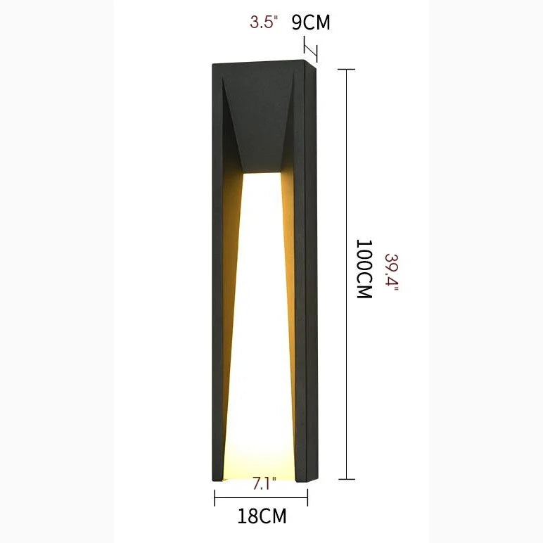 Lámpara de pared LED impermeable para exteriores moderna para patio y balcón
