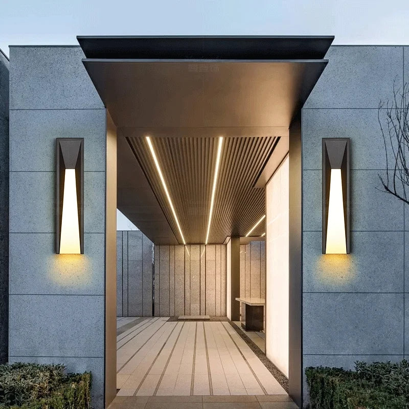 Lámpara de pared LED impermeable para exteriores moderna para patio y balcón