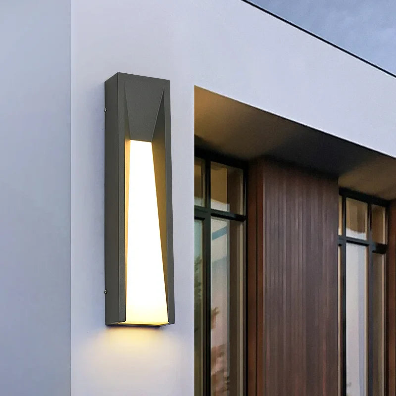 Lámpara de pared LED impermeable para exteriores moderna para patio y balcón