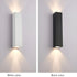 Lámpara de pared LED de aluminio impermeable para exteriores, moderna, en blanco y negro, para jardín