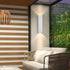 Lámpara de pared LED de aluminio impermeable para exteriores, moderna, en blanco y negro, para jardín
