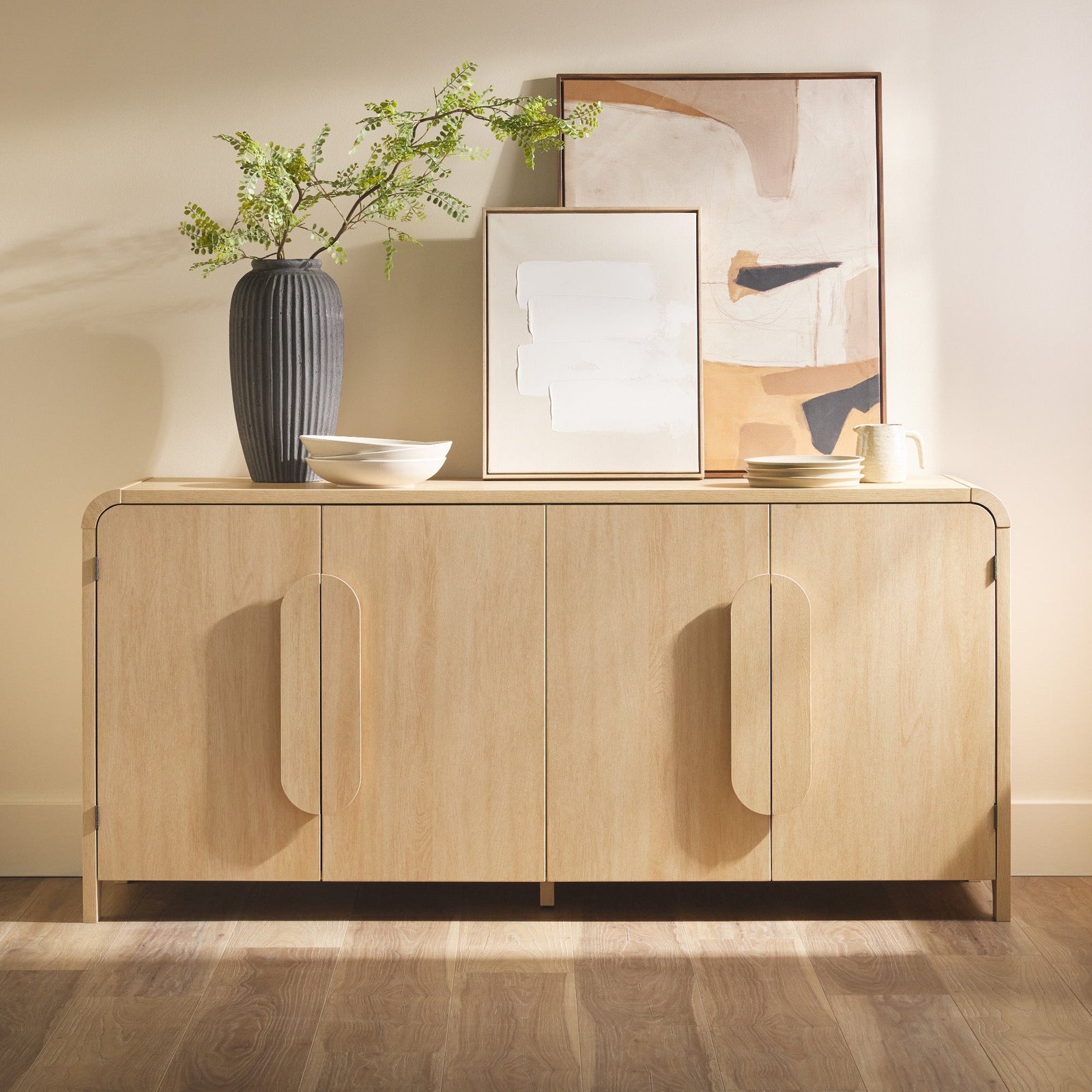 Aparador curvo moderno con mueble para TV Chantelle