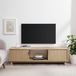 Mueble de TV escandinavo con estructura de láminas Reema Arundo