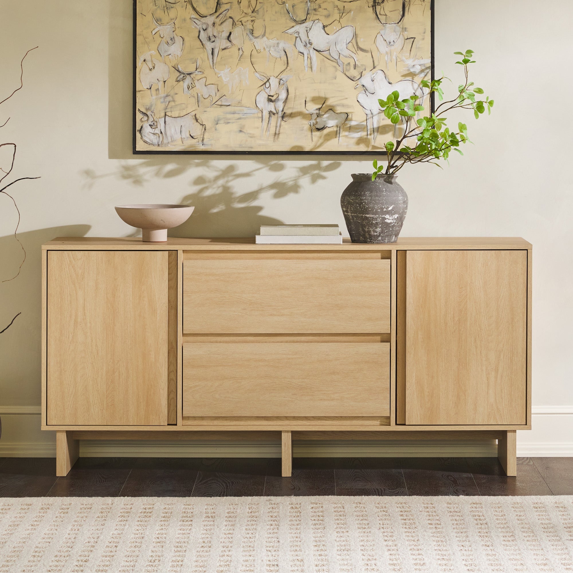 Mueble para TV/aparador Scandi minimalista Maja de 63"