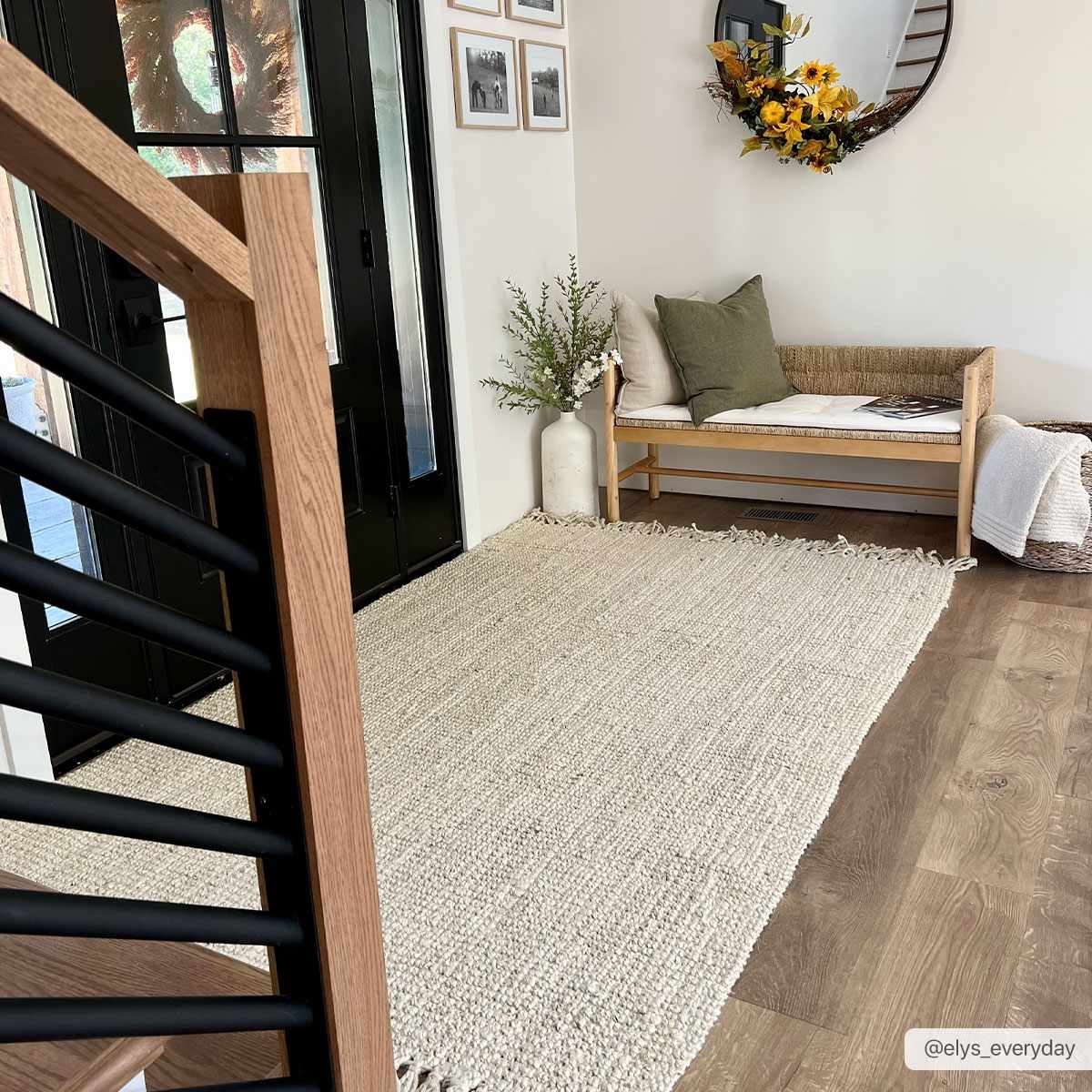 Alfombra de yute blanqueada de Senneterre
