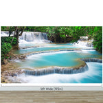 Mural de papel pintado con cascada de Kuang Si Tailandia. #6041