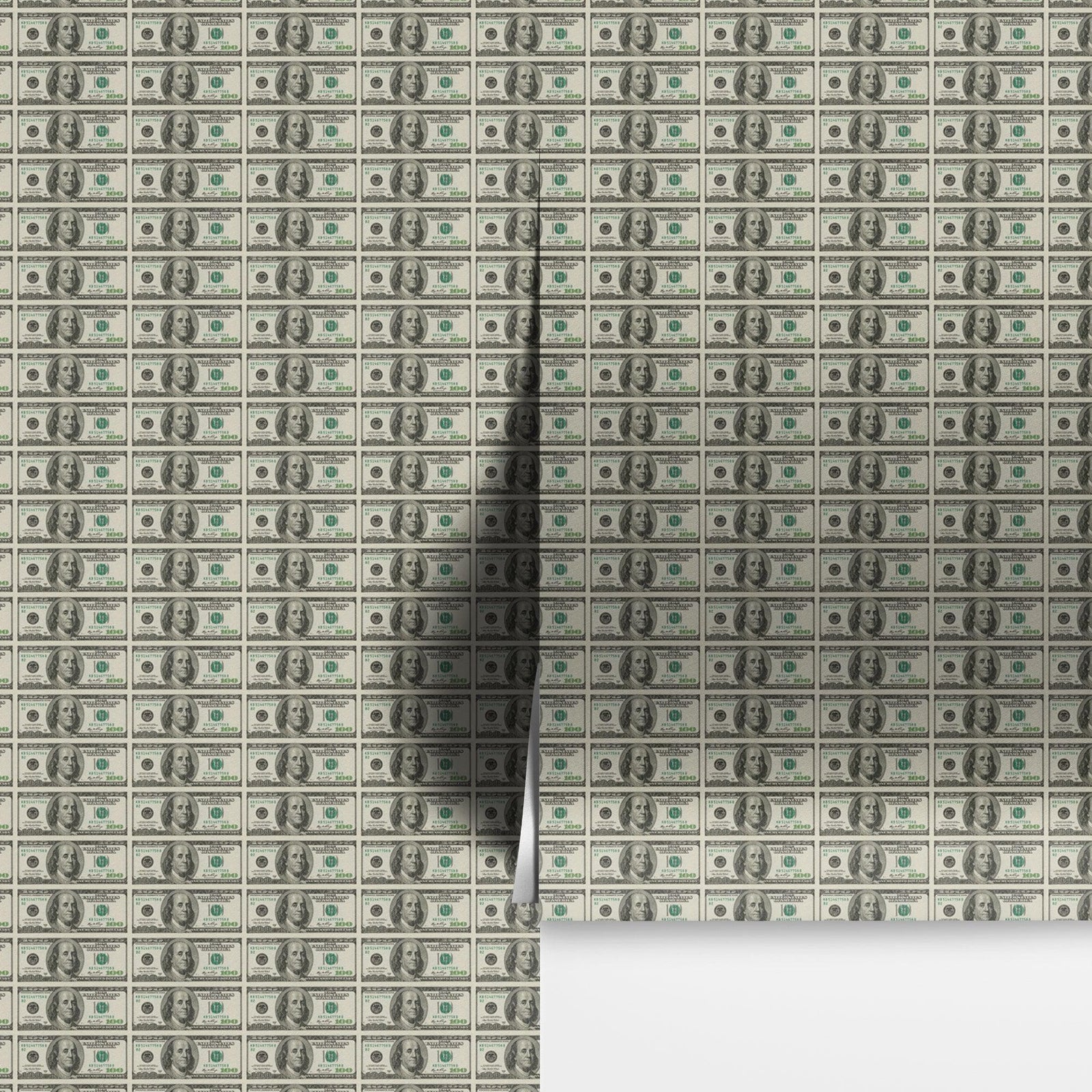 Mural de papel tapiz con billetes de 100 dólares. Mural de pared con dinero en efectivo. #6713 