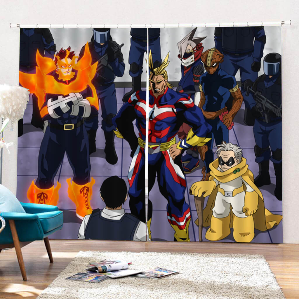 My Hero Academia Curtains Cosplay Blackout Window Drapes for Room Decoration