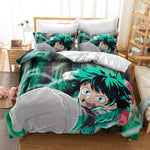 Juego de ropa de cama My Hero Academia Midoriya Izuku, patrón de funda de edredón sin relleno