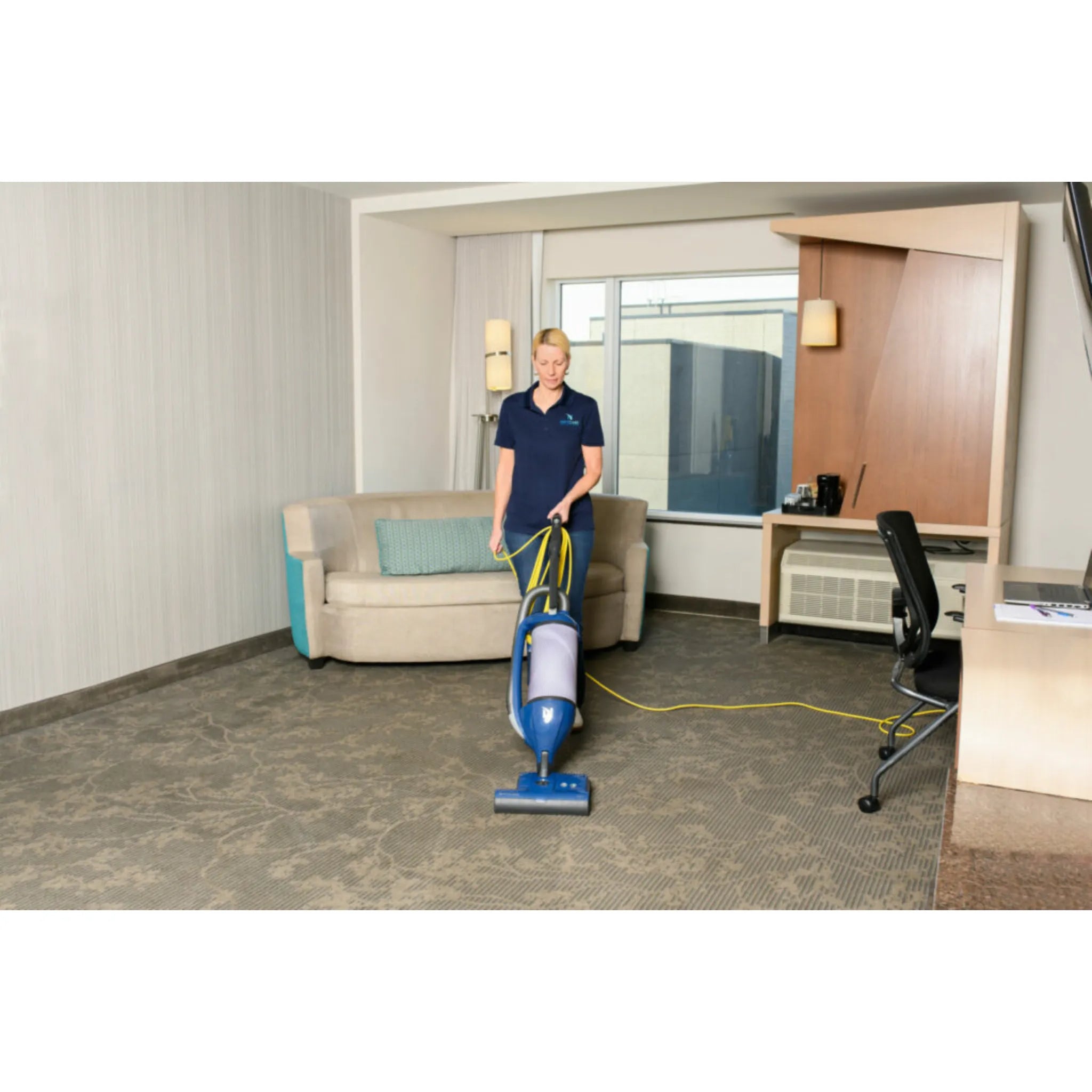 NaceCare N12S 12" Dual Motor Upright Vacuum with Swivel Neck