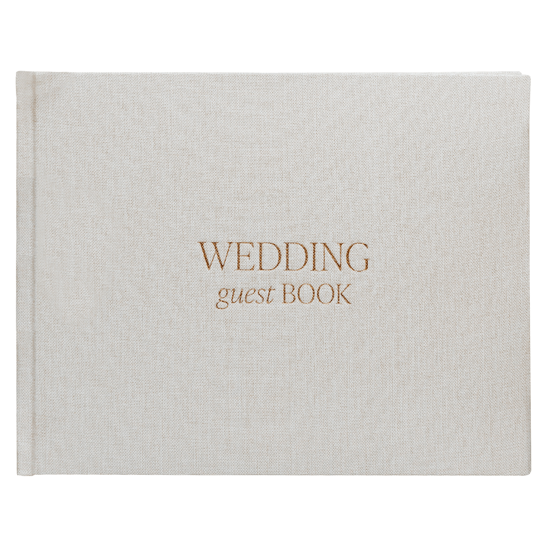 Libro de visitas de boda en color canela