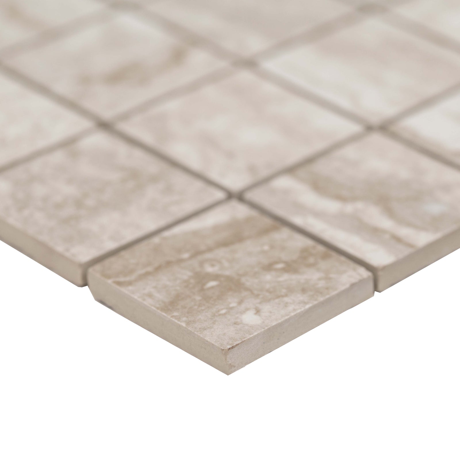 Mosaico Bernini Camo de porcelana mate de 30 x 30 cm con montaje en malla - Colección MSI