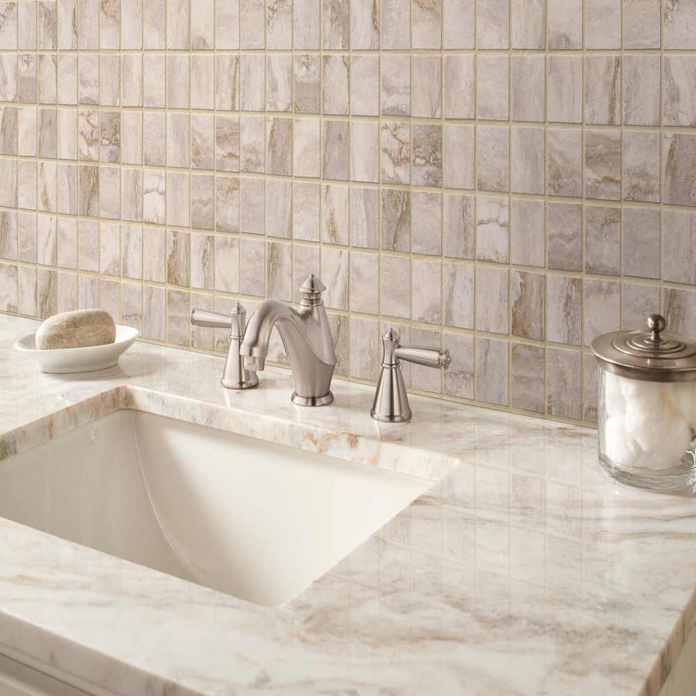 Mosaico Bernini Camo de porcelana mate de 30 x 30 cm con montaje en malla - Colección MSI