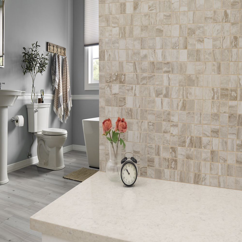 Mosaico Bernini Camo de porcelana mate de 30 x 30 cm con montaje en malla - Colección MSI