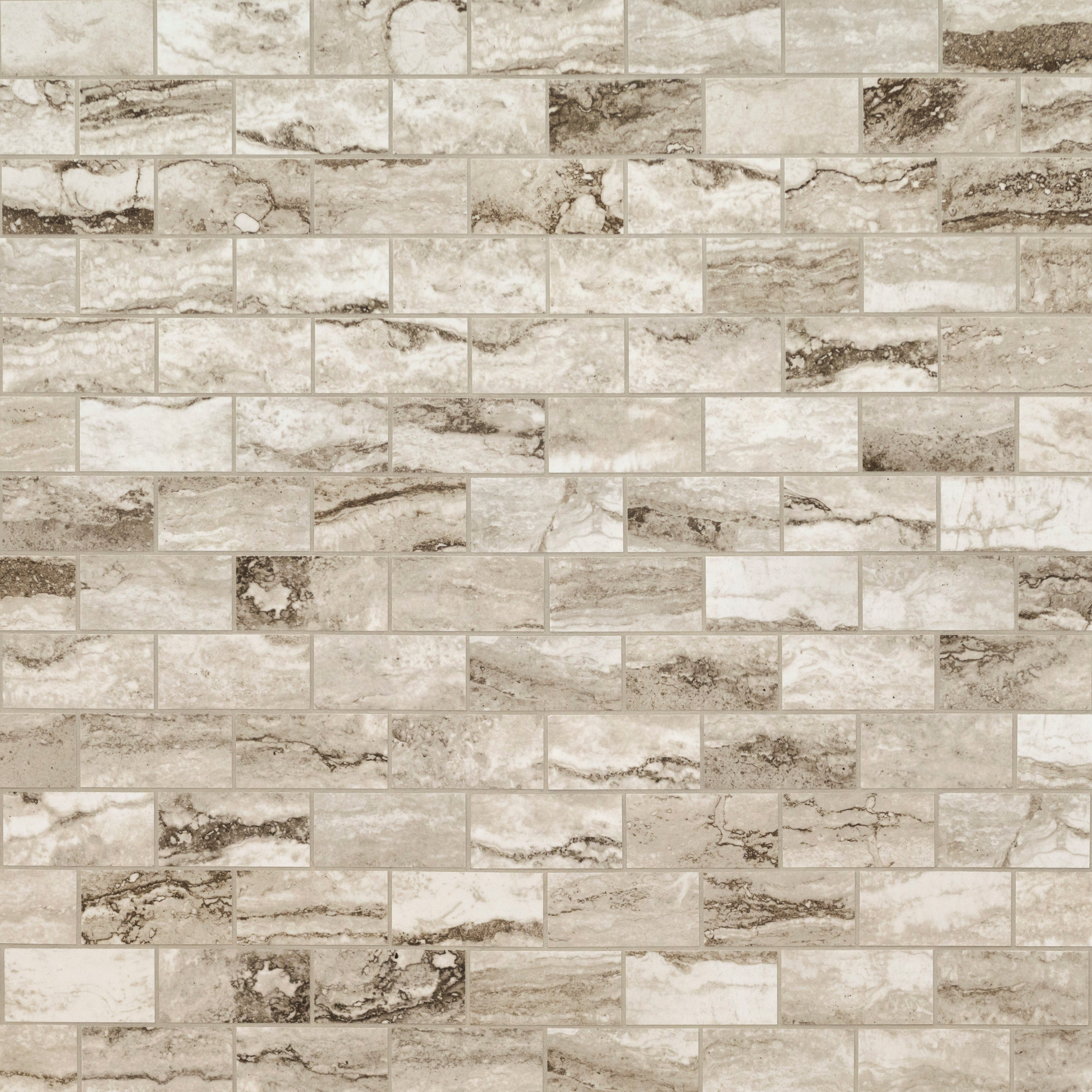 Mosaico Berniini Camo de porcelana pulida de 30 x 30 cm con montaje en malla - Colección MSI