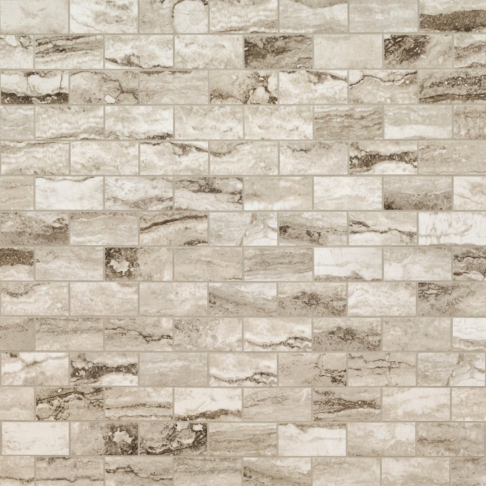 Mosaico Berniini Camo de porcelana pulida de 30 x 30 cm con montaje en malla - Colección MSI