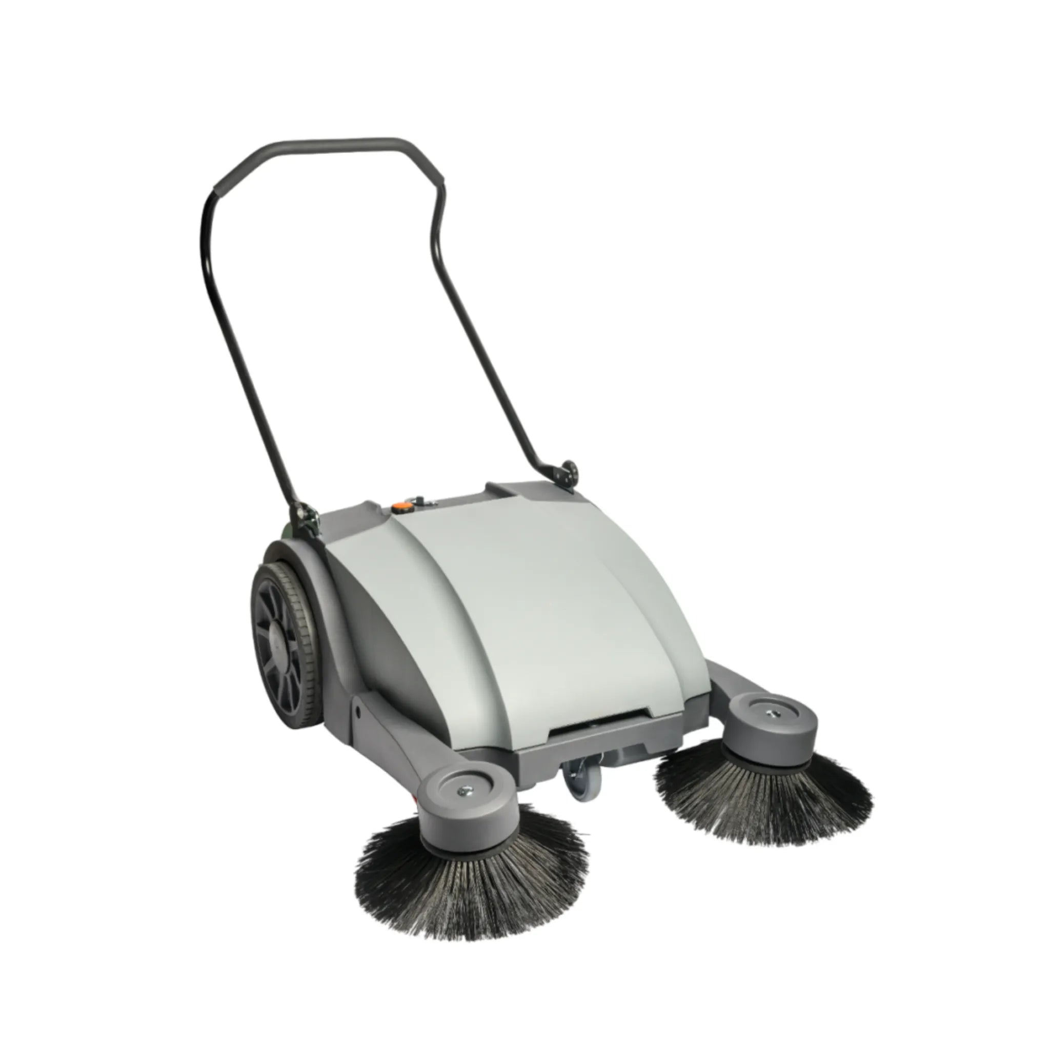 NaceCare 32″ Manual Walk-Behind Sweeper with Dual Side Brooms + Manual Vacuum