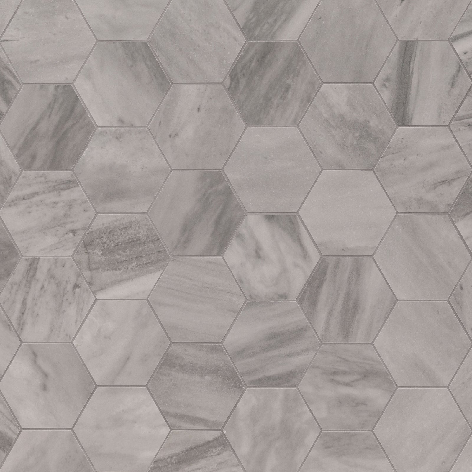 Mosaico de porcelana hexagonal mate de 30,5 x 30,5 cm de Eden Bardiglio - Colección MSI