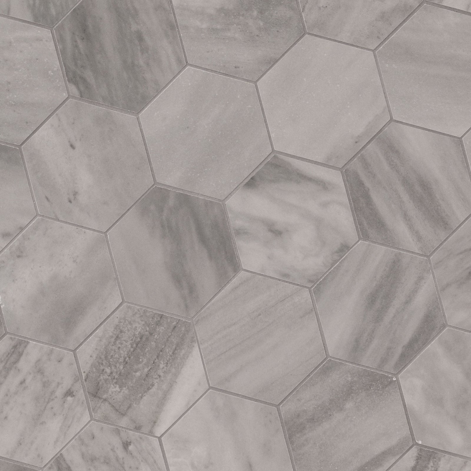Mosaico de porcelana hexagonal mate de 30,5 x 30,5 cm de Eden Bardiglio - Colección MSI