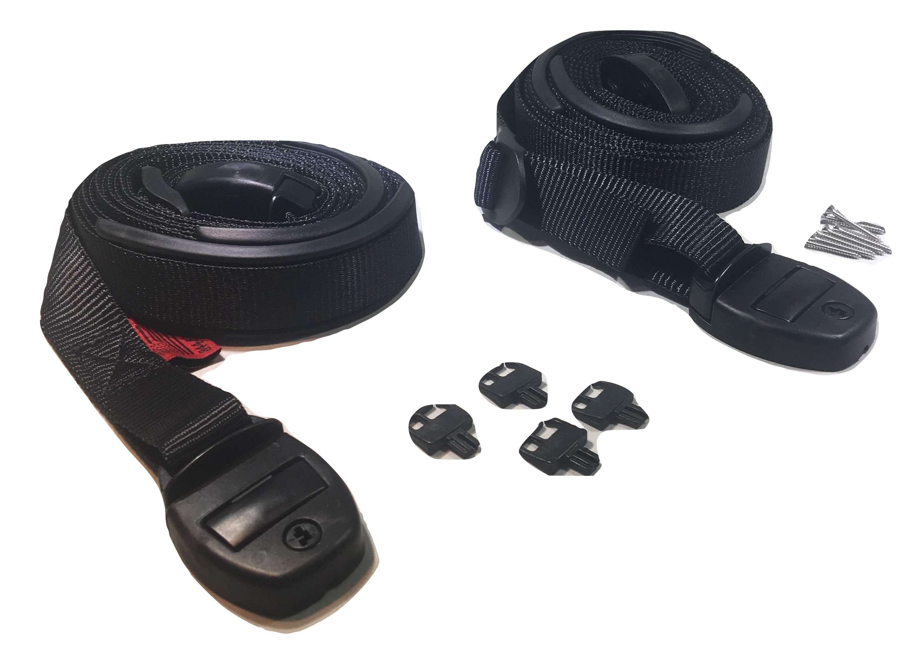 Correas ajustables para cubierta de jacuzzi con hebilla de liberación central Nexus negra | OPCIONES DE TAMAÑO