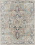 Alfombra lavable vintage Nisa de color verde