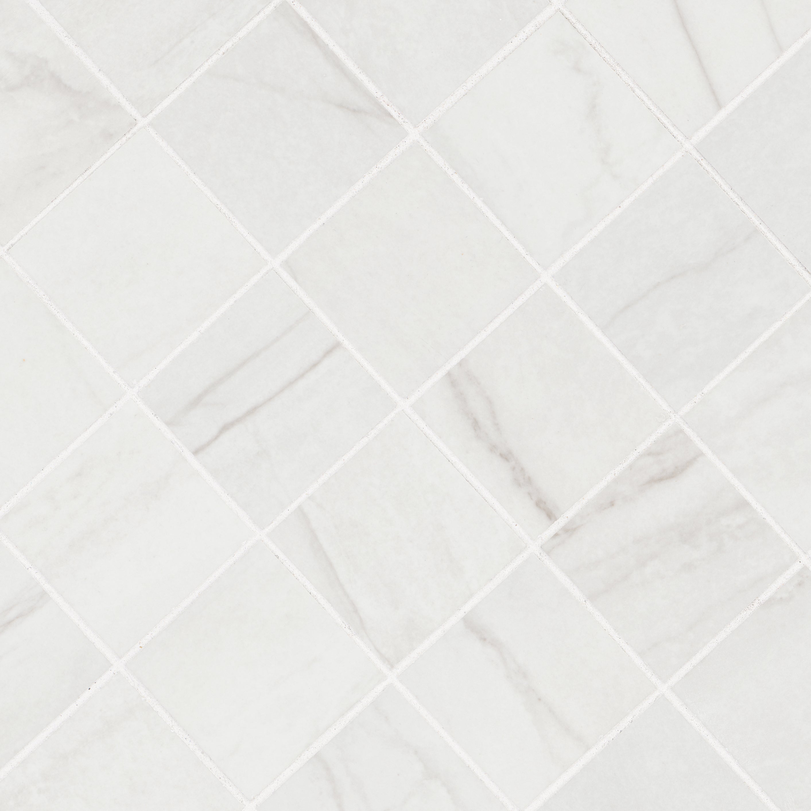 Azulejo de mosaico de porcelana mate Kaya Zermatta Blanca de 30 x 30 cm para piso y pared - Colección MSI
