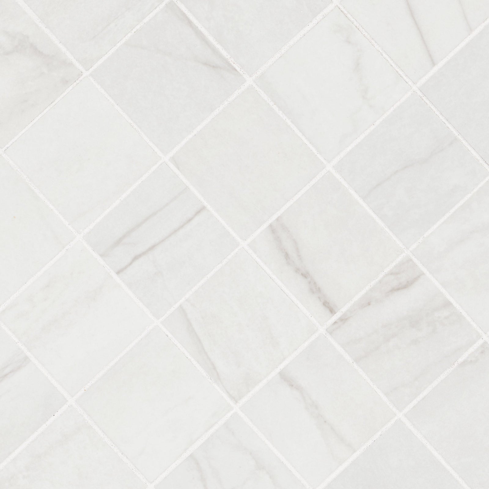Azulejo de mosaico de porcelana mate Kaya Zermatta Blanca de 30 x 30 cm para piso y pared - Colección MSI