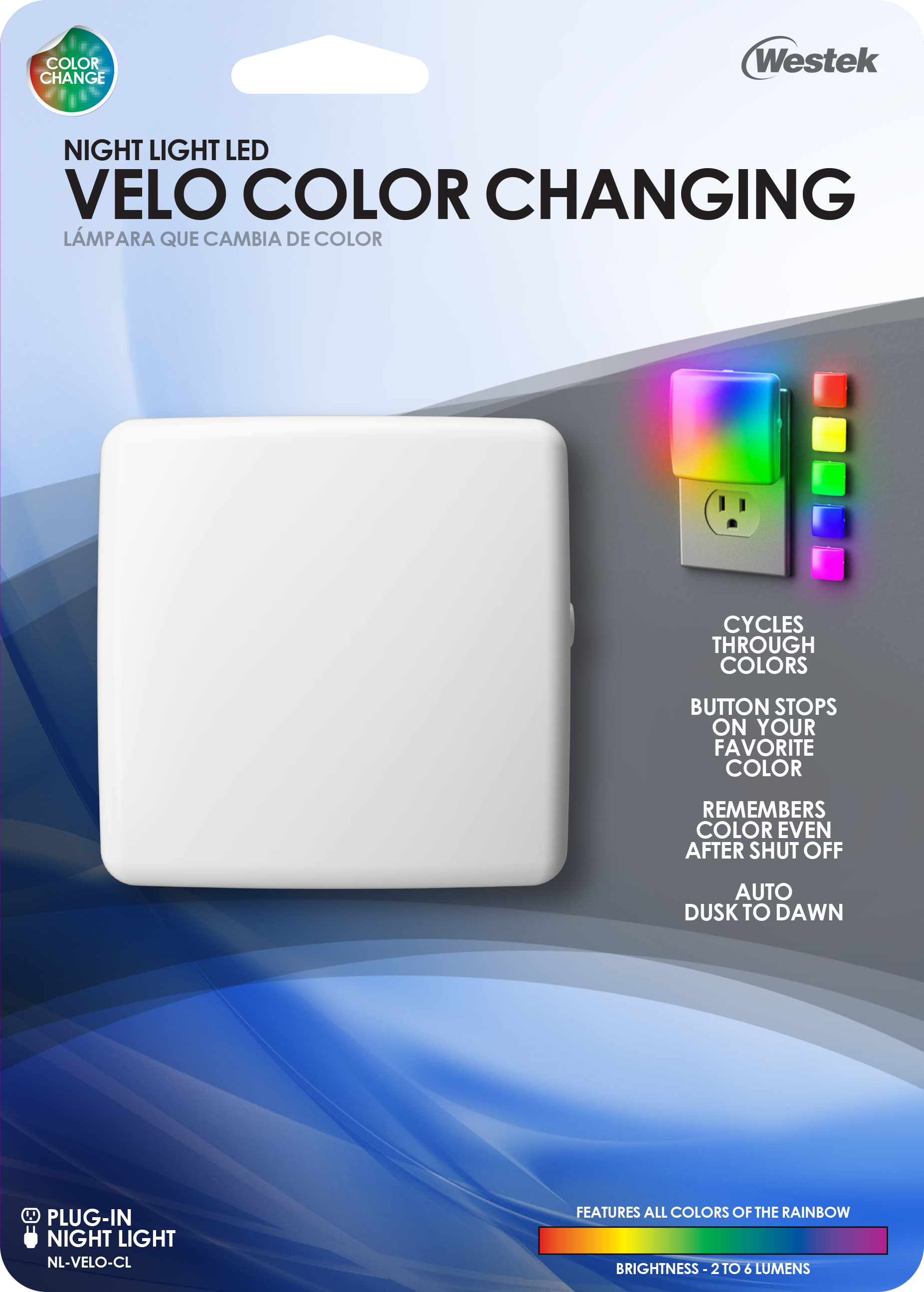 Velo LED Color Change Automatic Night Light