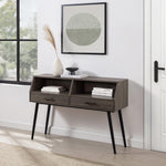 44" Contemporary 2-Drawer Entry Table