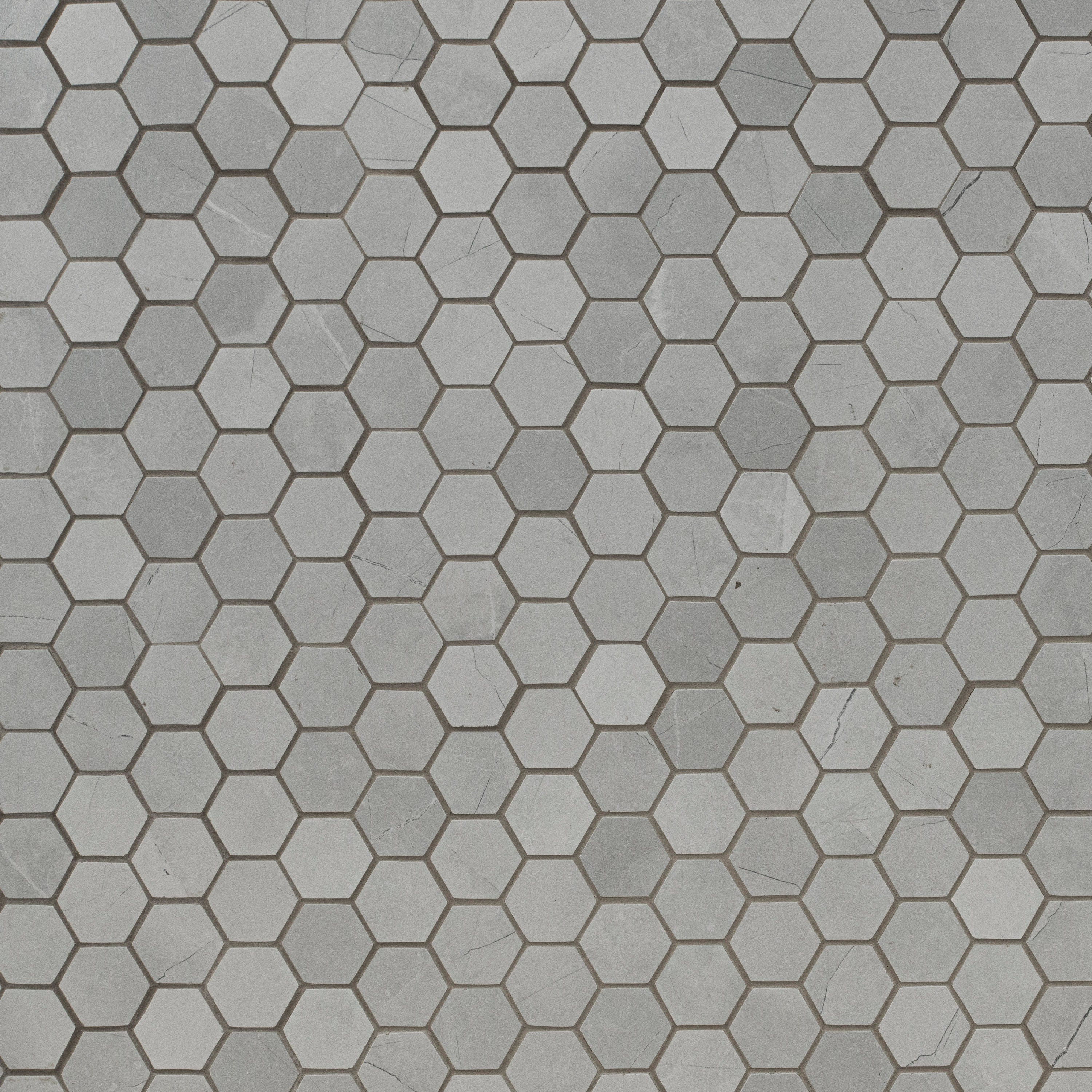 Mosaico de porcelana hexagonal de 2" y 30 x 30 cm, color marfil Sande - Colección MSI
