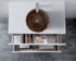 Narcist Brown Marble Vessel Sink High-Gloss Polished (D)16" (H)6.5"