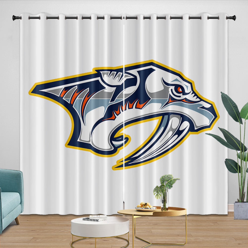 Nashville Predators Curtains Blackout Window Drapes Room Decoration