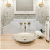 Natural Polished Stone Vessel Travertine Sink  (W)20" (L)12.5" (H)4.5"